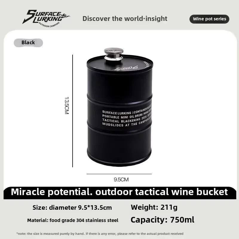 GO PEAK 750ML Portable Stainless Steel Pot - Rugged & Multi-Use