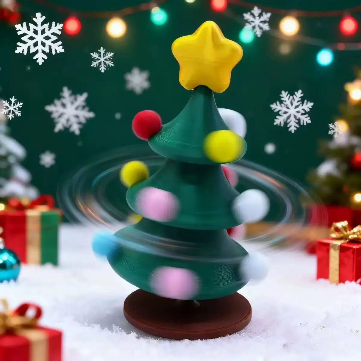 Dancing Rotating Christmas Tree Toy - Fun Holiday Desktop Decoration