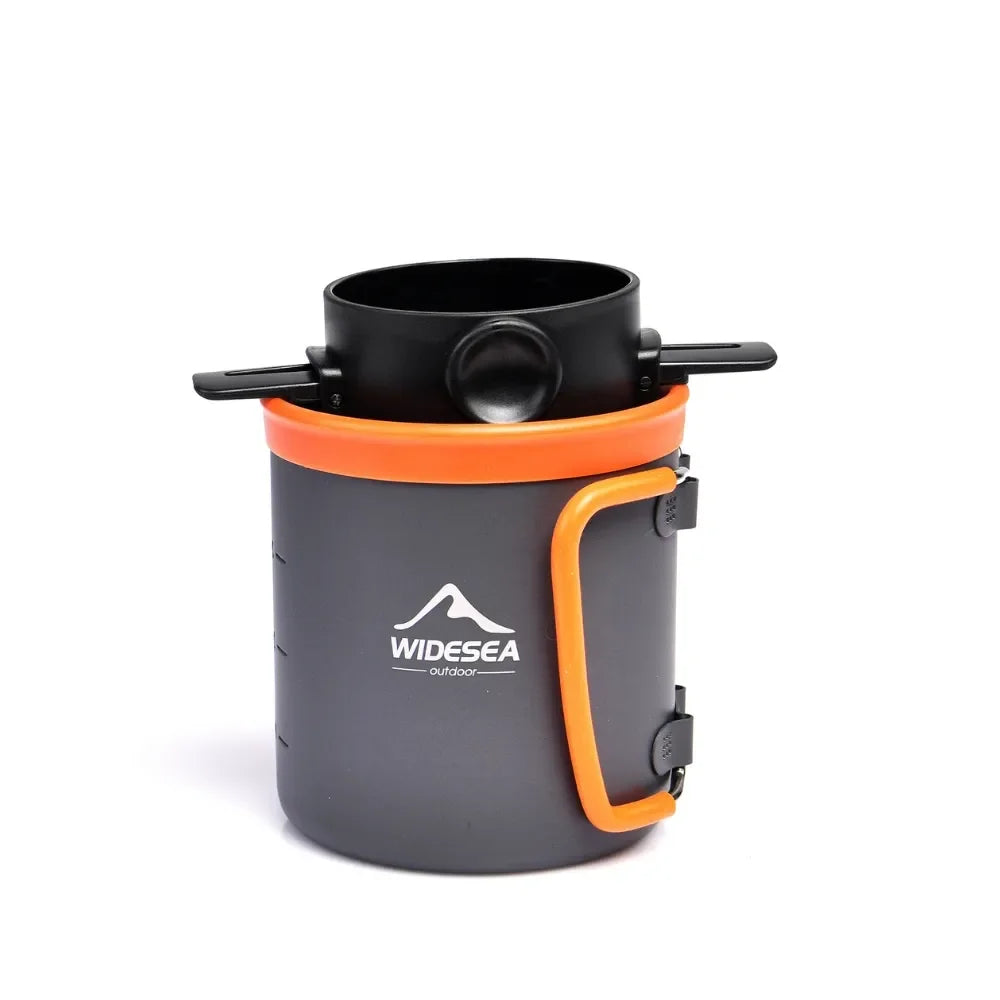 Widesea Outdoor Camping Coffee Cookware Set - Portable Stainless Steel