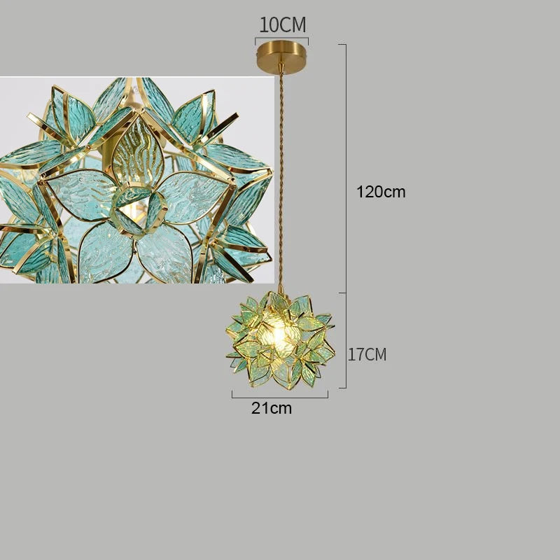 Nordic Copper Glass Pendant Light - Stylish LED Fixture for Home