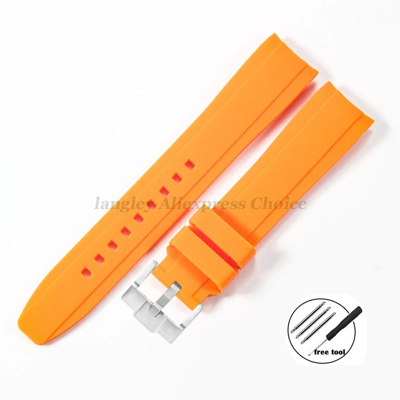 Versatile 20mm & 22mm Soft Rubber Watchband for Most Traditional Watches