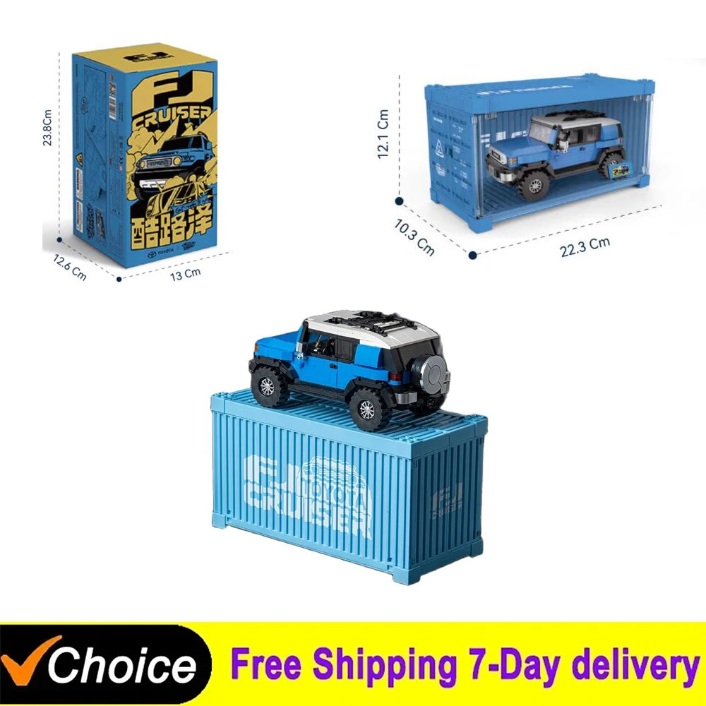 XQ Blue FJ40 Off-Road Vehicle Building Blocks Model Set