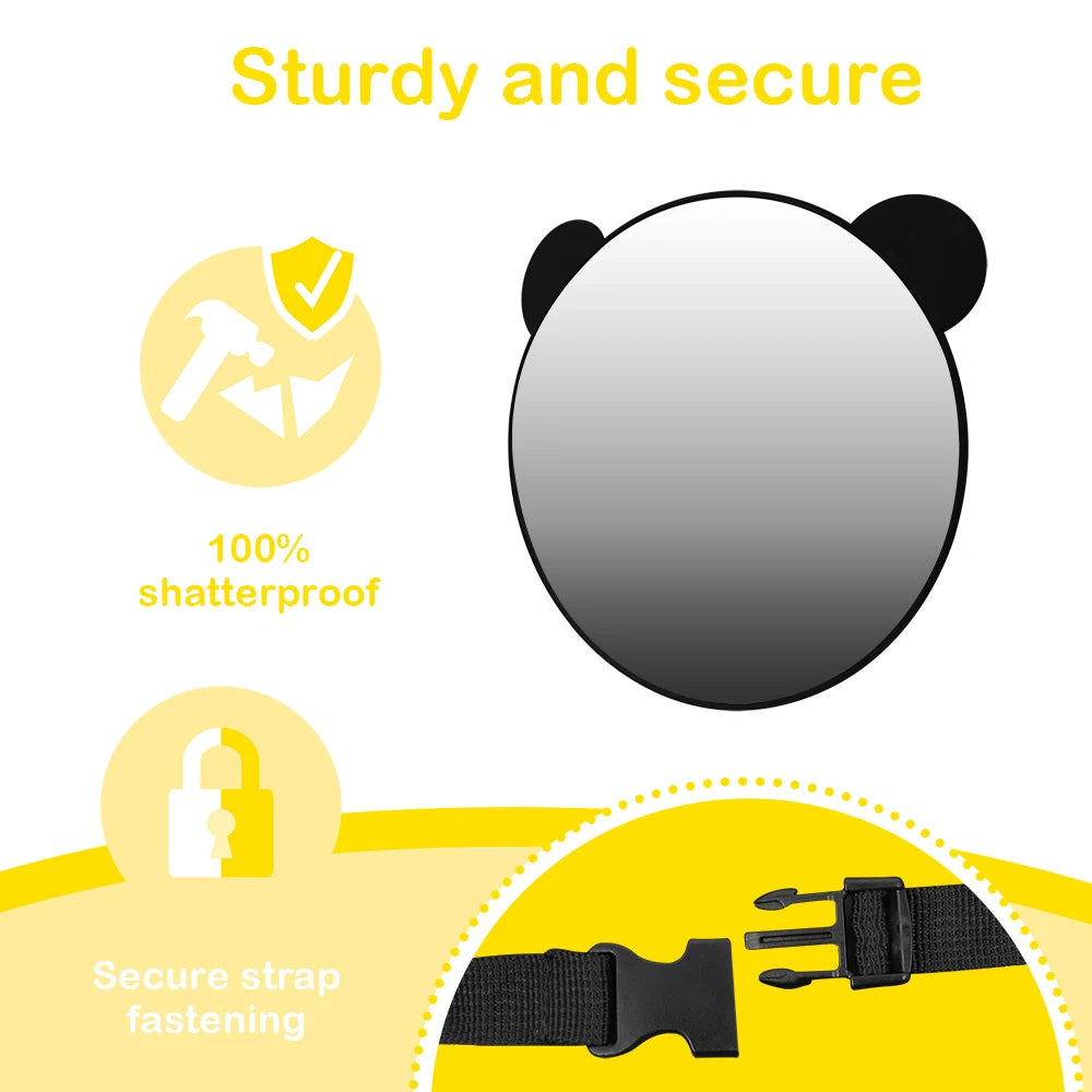 Shatterproof Baby Car Mirror for Safe Rear-Facing Infant Viewing