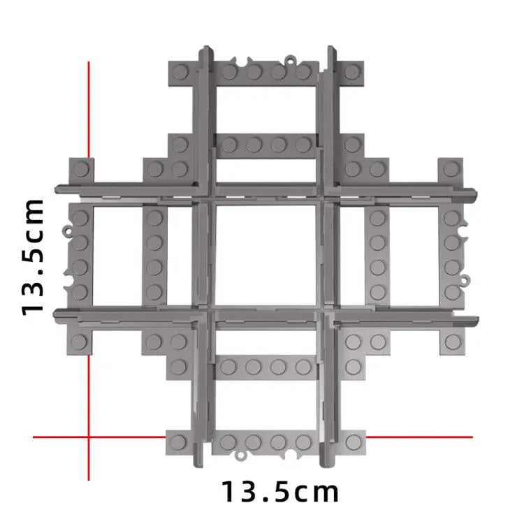 MOC City Train Tracks - Flexible Building Block Railway Set