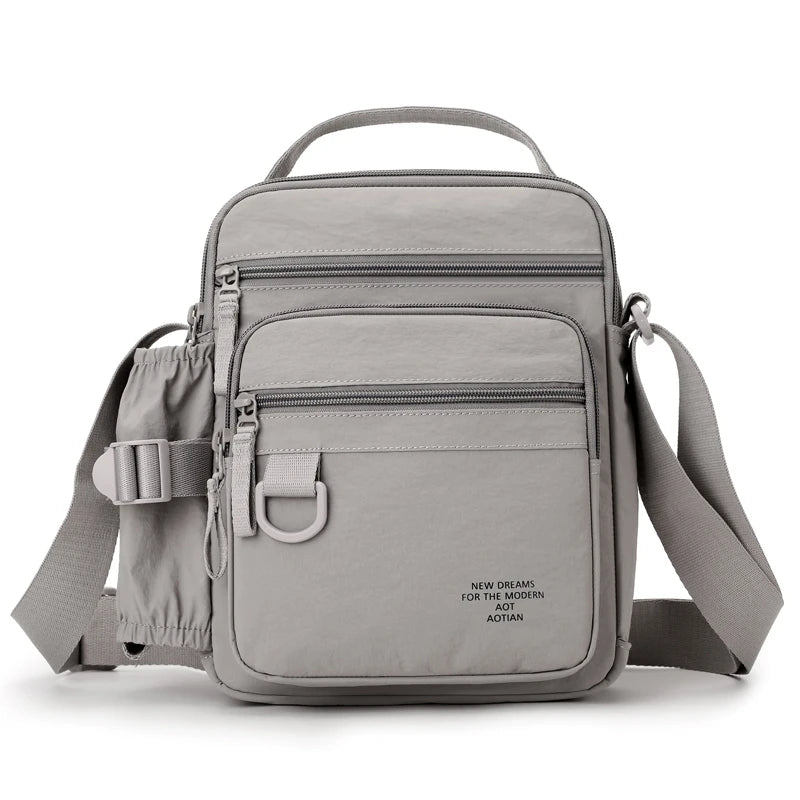 Stylish Men's Crossbody Bag with Bottle Pocket for Travel & Leisure