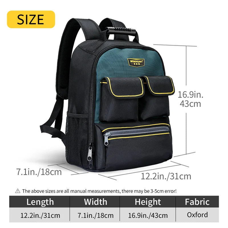 WINHUNT Heavy-Duty Tool Bag Backpack with Padded Straps