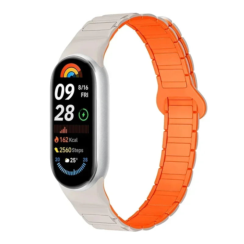 Premium Two-Tone Silicone Sports Watchband for Xiaomi Mi Band 8/9/10