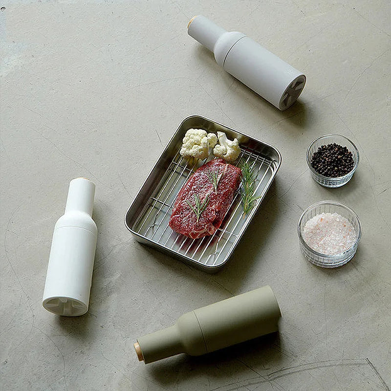 USB Rechargeable Electric Salt and Pepper Grinder Set - Automatic Mill