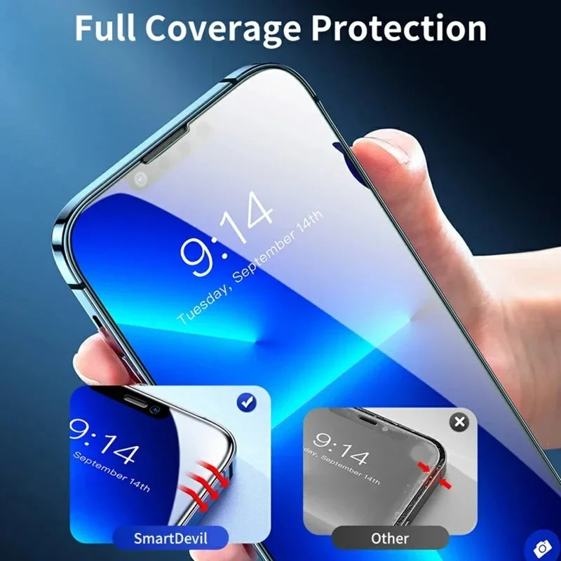 5-Pack Tempered Glass Screen Protectors for iPhone Models 11-15