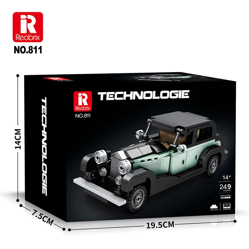 2024 Classic Vintage Racing Car Building Blocks - Super Sport Toy