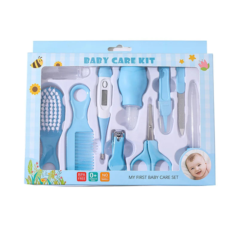 7-in-1 Baby Care Kit: Newborn Grooming Set for Infants - Pink/Blue