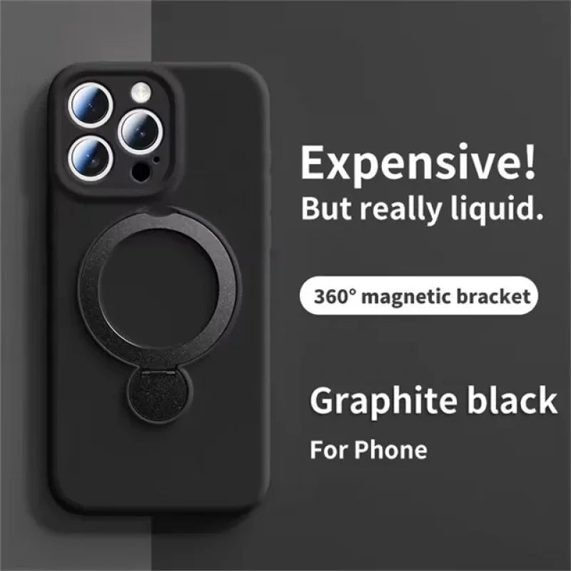 Magnetic Liquid Silicone Phone Case for iPhone 14/15/16/17 Pro Max