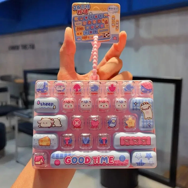 Cute 26-Key Stress Relief Fidget Toy - Durable & Portable Décor
