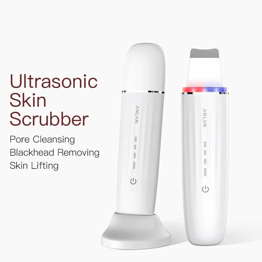 ANLAN Ultrasonic Facial Scrubber - Deep Cleansing & LED Therapy