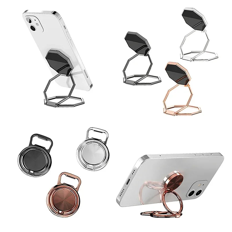 360° Rotation Metal Phone Holder - Universal Foldable Kickstand