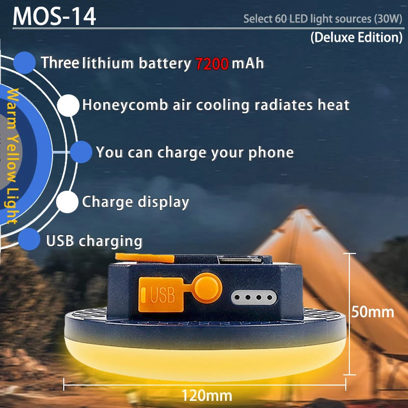 MOSLIGHTING Rechargeable LED Lantern - Ultimate Portable Camping Light