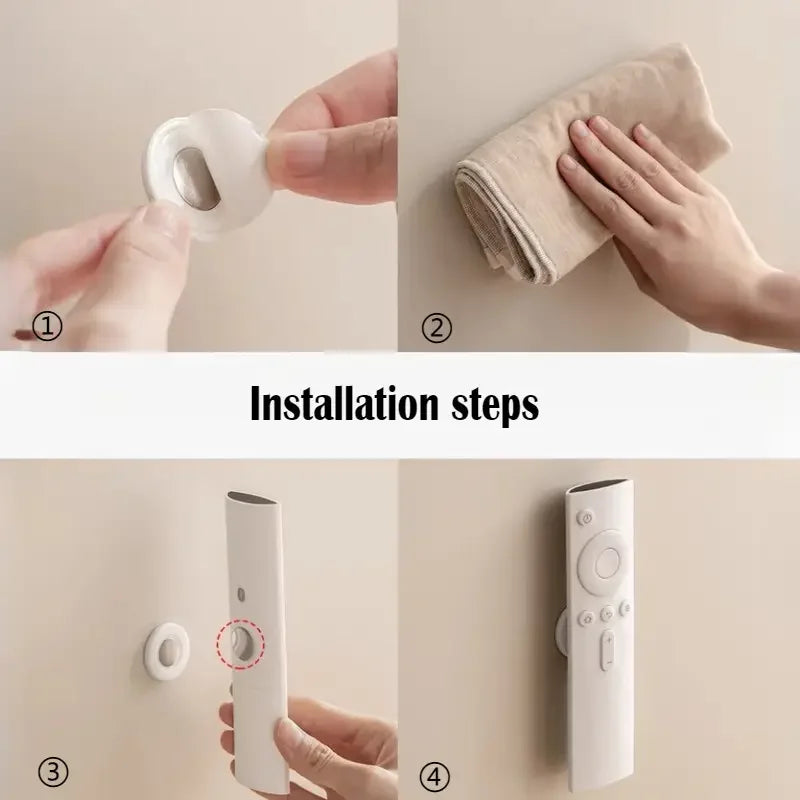 3pcs No Drill Magnetic Remote Holder - Space-Saving Wall Mount