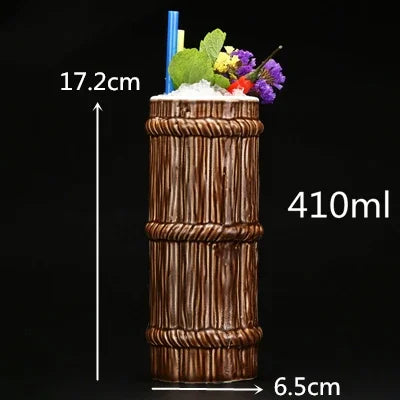 Colorful 450ml Hawaii Tiki Mug - Perfect for Cocktails & Beverages