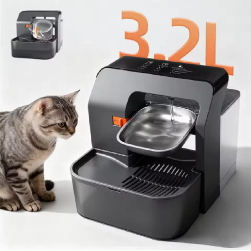 Automatic Pet Water Dispenser with Wastewater Separation - 3.2L Capacity