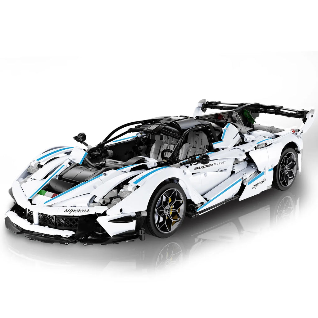MOULD KING 1:8 S8605 White Super Sports Car Building Blocks Set