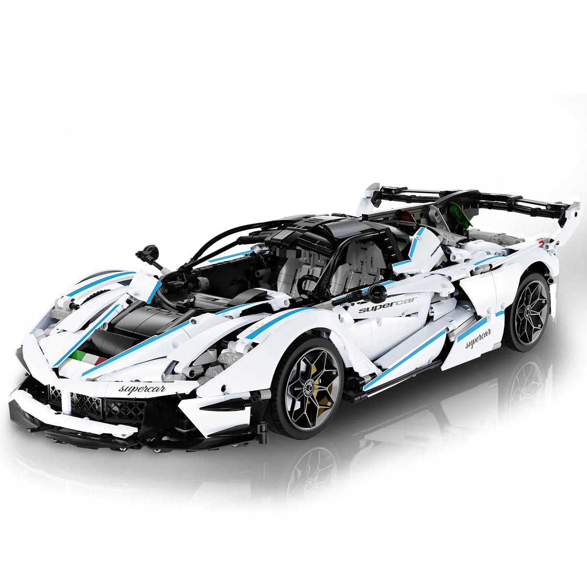 MOULD KING 1:8 S8605 White Super Sports Car Building Blocks Set