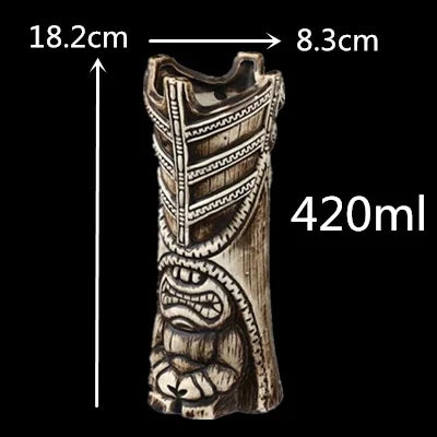 Colorful 450ml Hawaii Tiki Mug - Perfect for Cocktails & Beverages