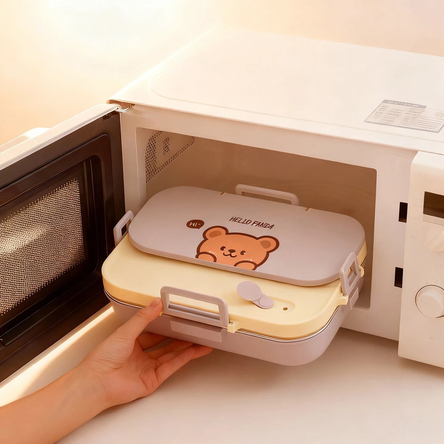 1500ml Stainless Steel Lunch Box with Cutlery & Bowl - Large Capacity