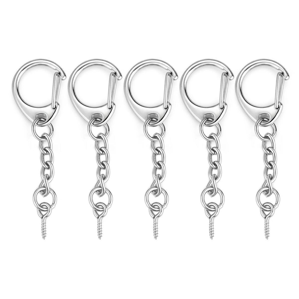 Lobster Clasp Key Rings - Zinc Alloy Connectors for DIY Jewelry