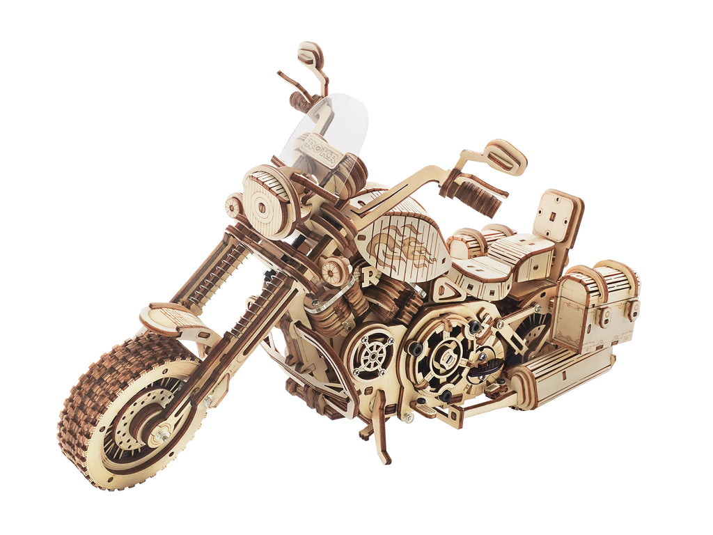 Robotime Wooden Motorcycle Model Kit - 420 PCS DIY Building Toy