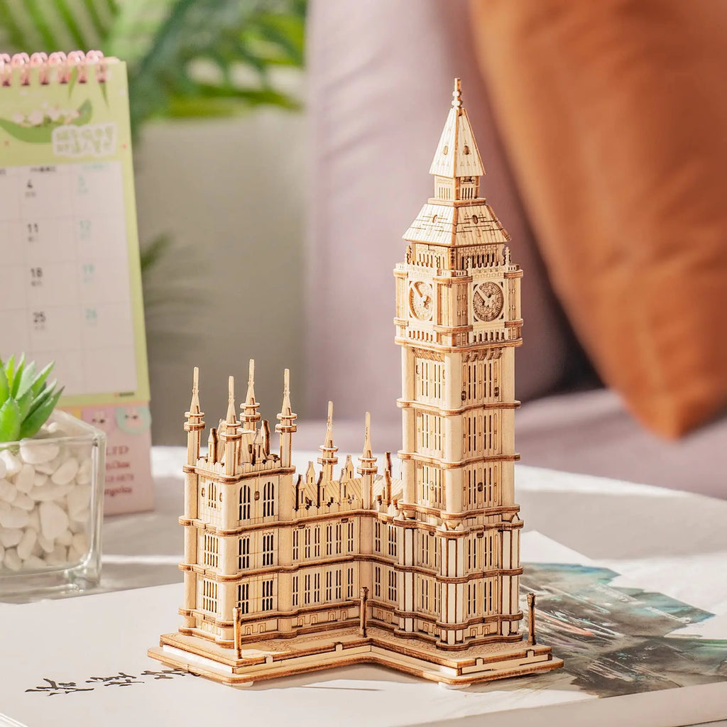Robotime 3D DIY Tower Bridge & Big Ben Wooden Puzzle Kit