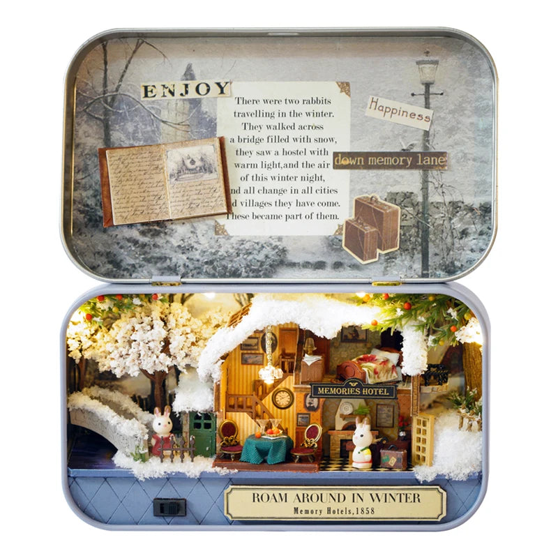 CUTEBEE DIY Dollhouse Kit - Creative Miniature Fun for Kids