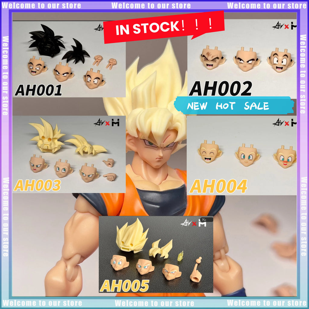 Super Saiyan Son Goku Head Accessory for Action Figures