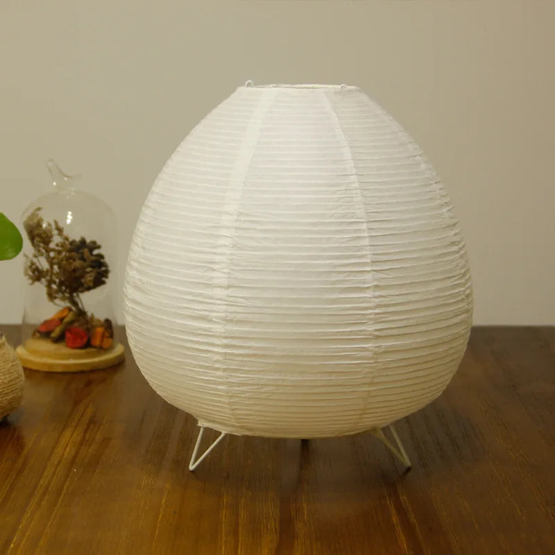Nordic Japanese Lantern Floor Lamp with Soft Rice Paper Shade - LED