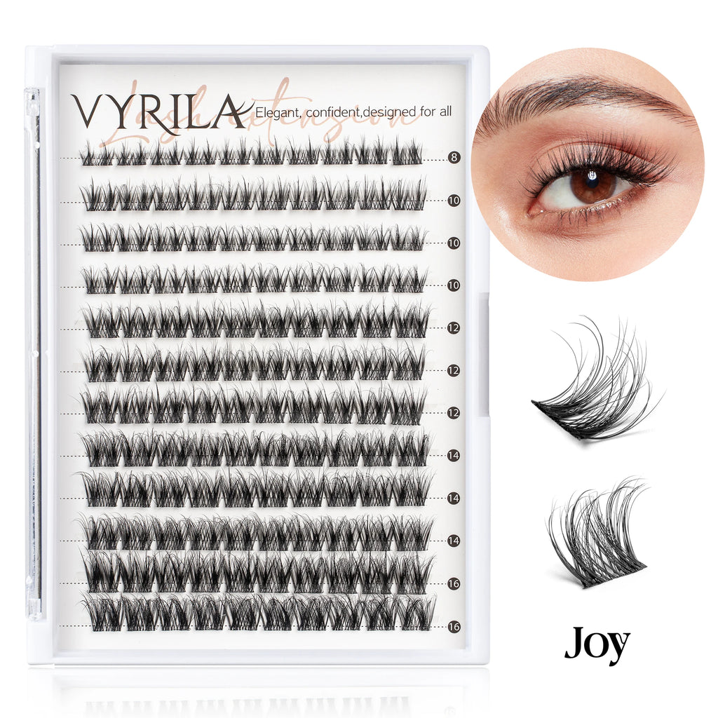 VYRILA C Curl 3D Wispy DIY Eyelash Extensions - Reusable & Natural Look