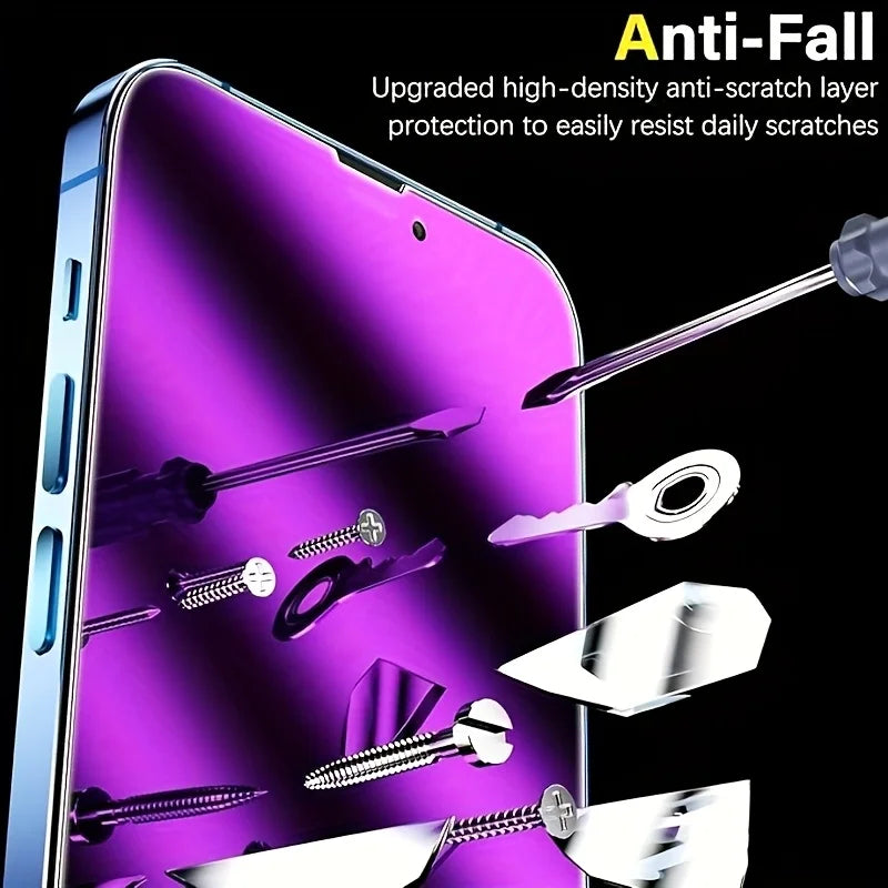 Premium Anti-Blue Tempered Glass Screen Protector for iPhone Models