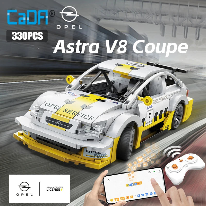 CADA Remote Control Racing Car Building Blocks - Opel Astra V8 Coupe