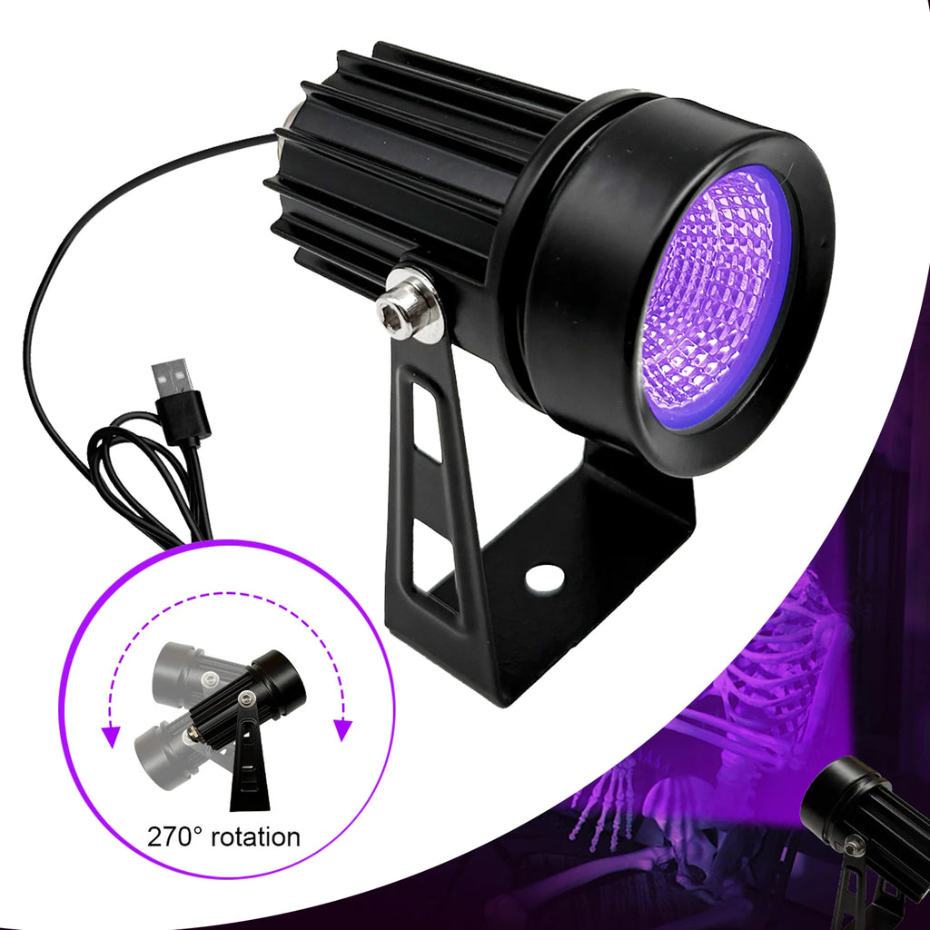 T-SUNRISE UV Projection Light with Clip for Parties & Events