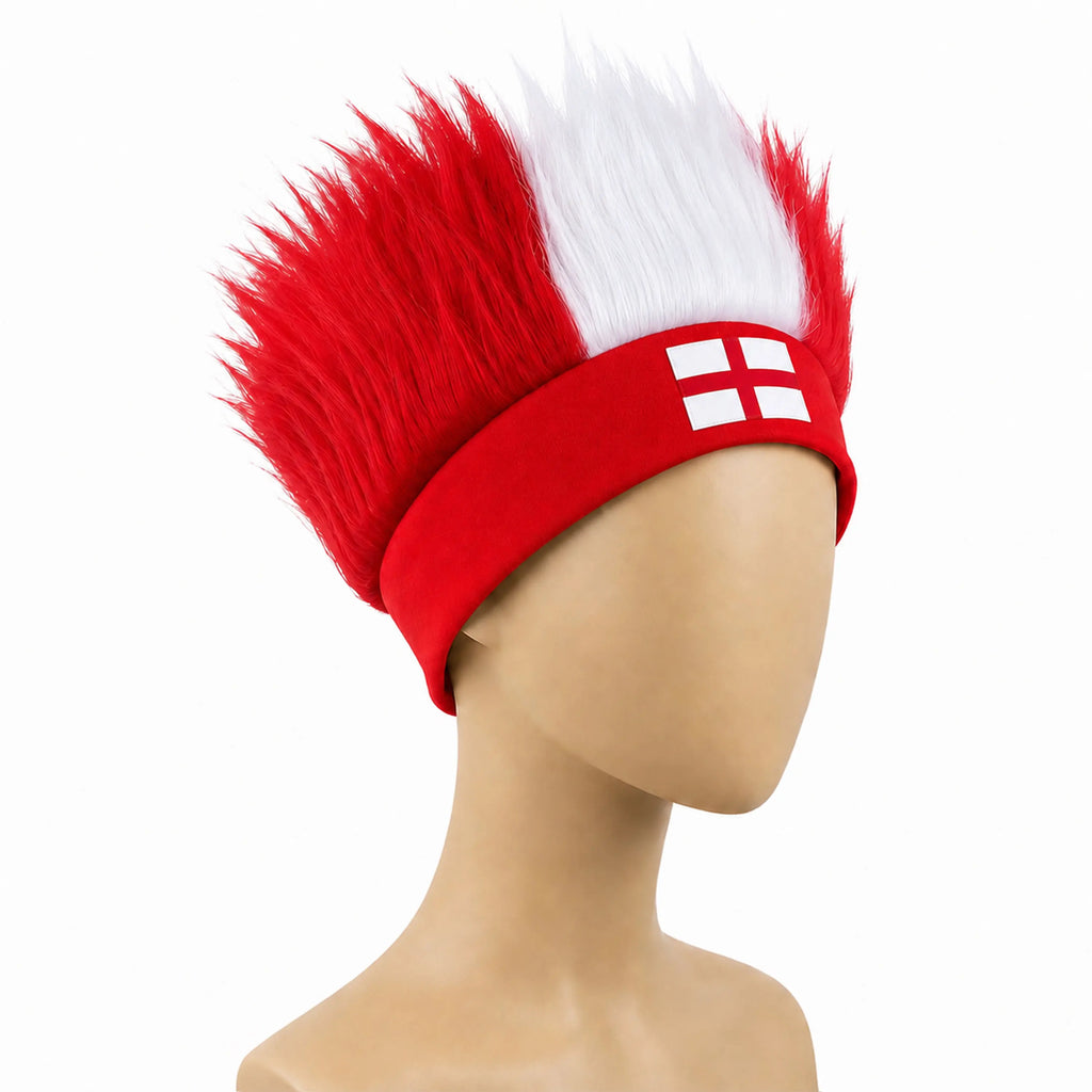 Ultimate World Cup Fan Wig - Vibrant National Flag Colors