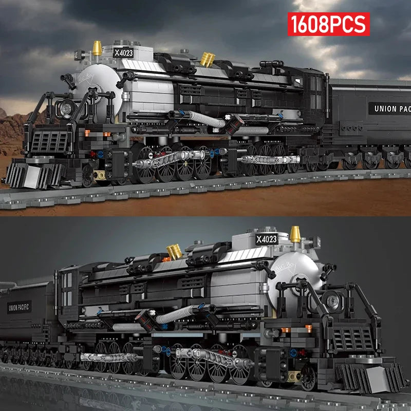 Union Pacific Big Boy Steam Locomotive Building Blocks Set - 1608 Pieces