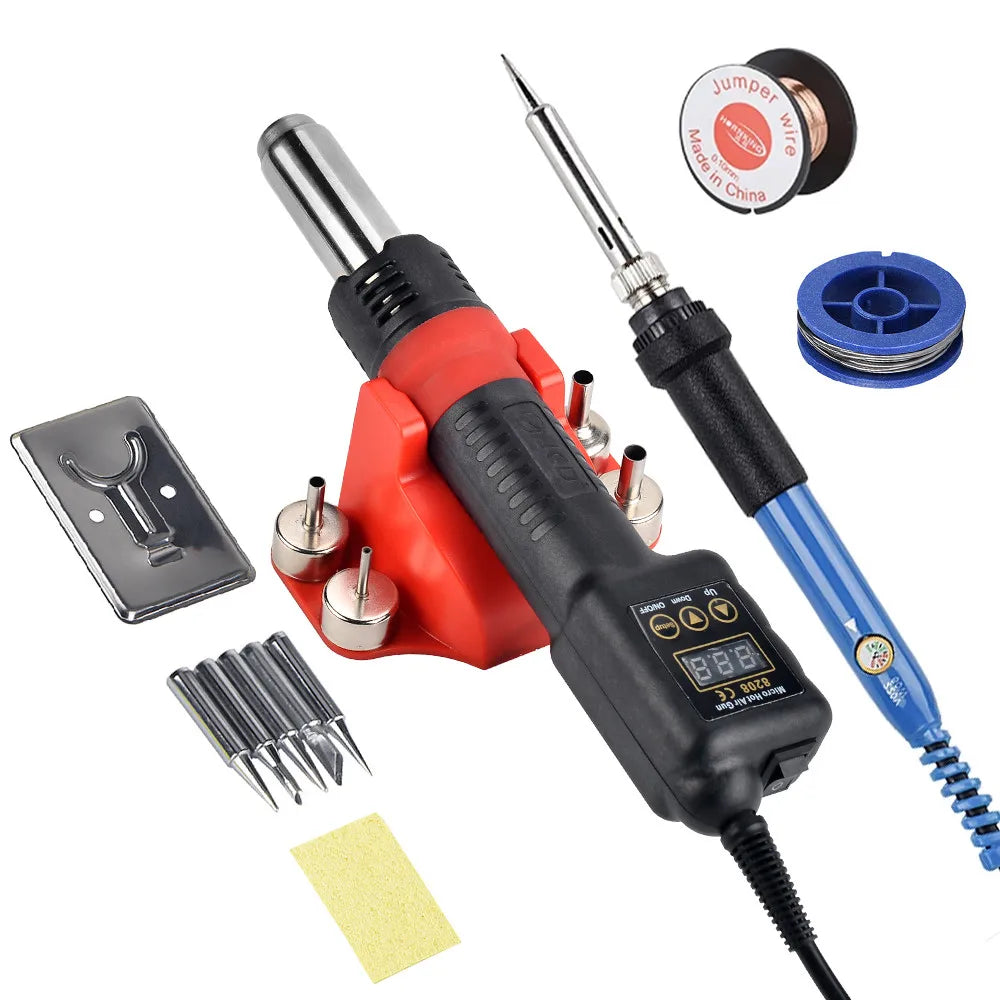 JCD 8208 750W Micro Hot Air Gun with LCD Display - Versatile Soldering Tool
