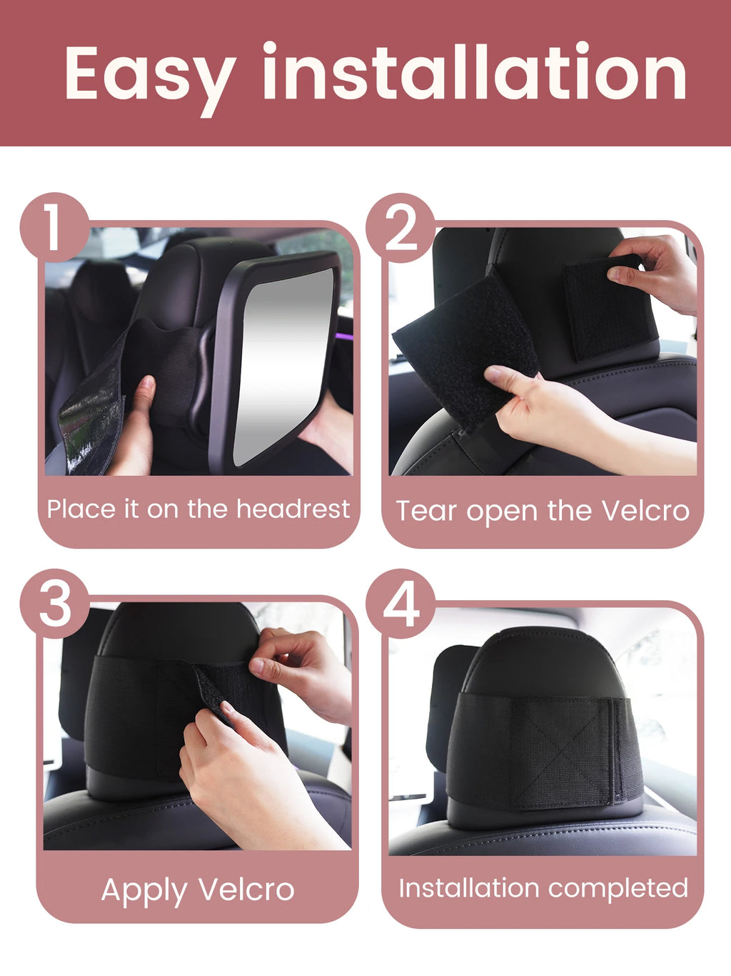 Shatterproof Baby Car Rear View Mirror - Clear Vision for Safety