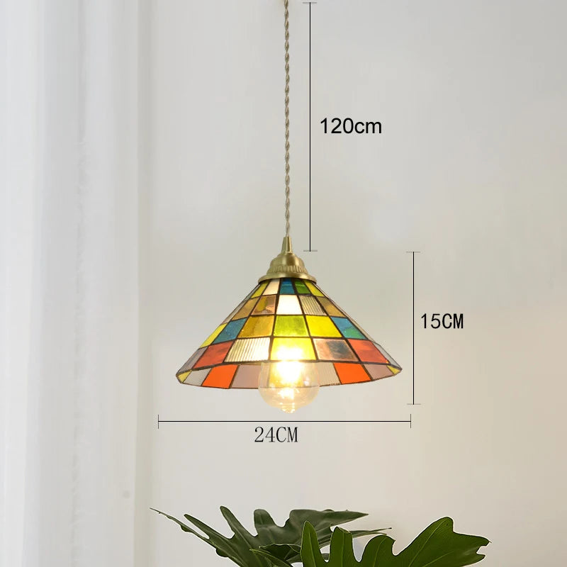 Retro Copper Pendant Light - Art Deco Ceiling Fixture for Home & Café