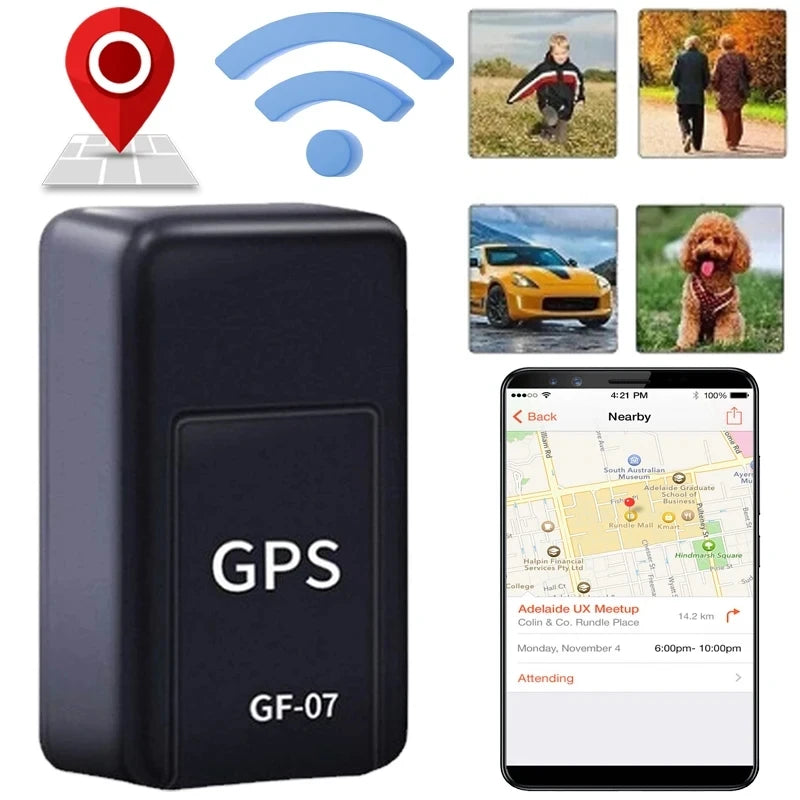 GF07 Magnetic Mini GPS Tracker - Real-Time Vehicle & Pet Locator