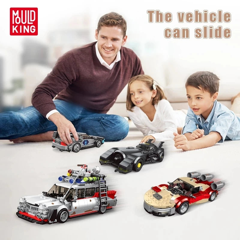 MOULD KING 27020 Mini ECTO-1 Car Model Building Blocks for Kids