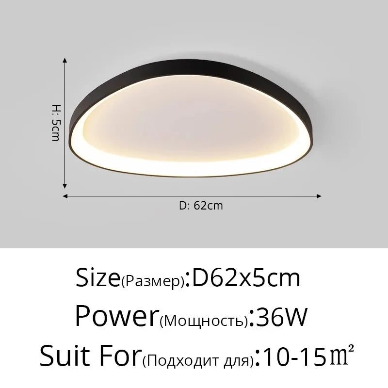 Sleek Modern LED Ceiling Light - Ultra-Thin Indoor Chandelier