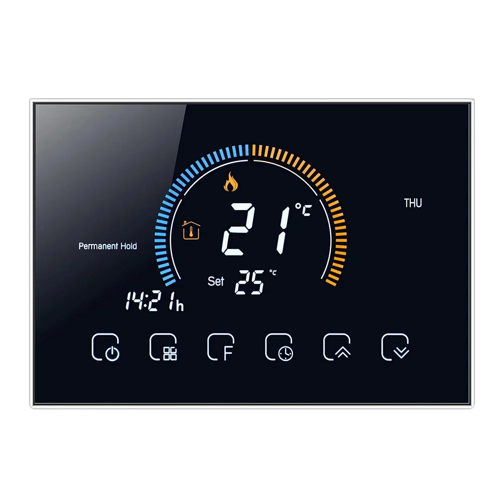 Tuya Smart Wi-Fi Thermostat with Colorful LCD Touch Control