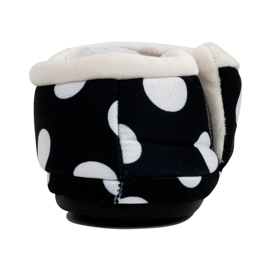 Archline Women's Comfortable Orthotic Slippers - Black/White Polkadots
