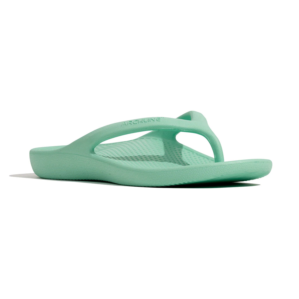 Archline Mint Green Orthotic Thongs for Ultimate Foot Comfort