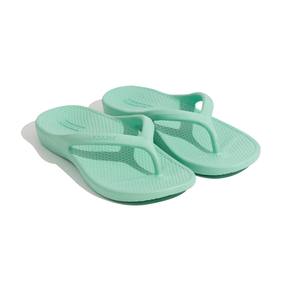 Archline Mint Green Orthotic Thongs for Ultimate Foot Comfort