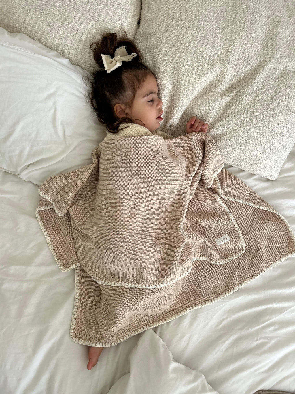 Essentīals Bubble knit Blanket - Dusty Brown